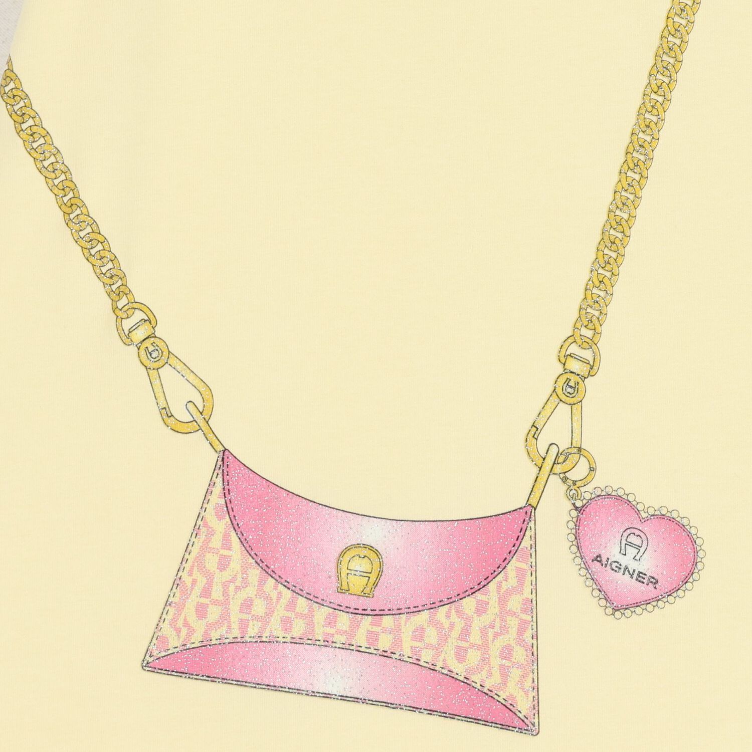 Girls Yellow Bag Logo Dress, 1, hi-res