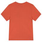 تي شيرت برتقالي بشعار للأولاد, 3, hi-res