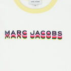 تيشيرت قطن بالشعار باللون الأبيض للبنات, 3, hi-res