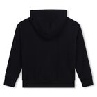 توب بنات هودي بأحجار الراين باللون الأسود, 1, hi-res