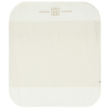 Ivory & Gold Logo Baby Blanket