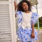 توب تول باللون الازرق و الابيض للبنات, 1, hi-res