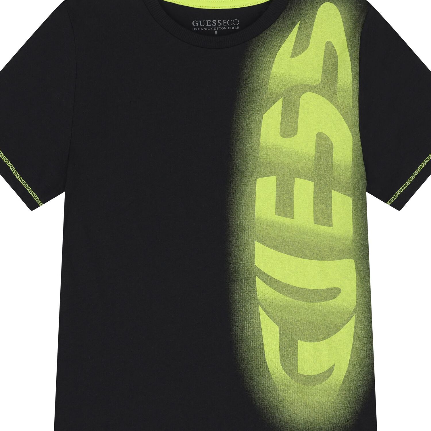 تي شيرت أسود بشعار للأولاد, 2, hi-res image number null