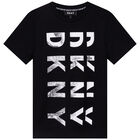 Boys Black Logo T-Shirt, 1, hi-res