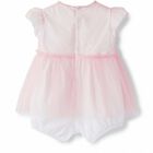 Baby Girls Pink Cotton & Tulle Romper, 1, hi-res