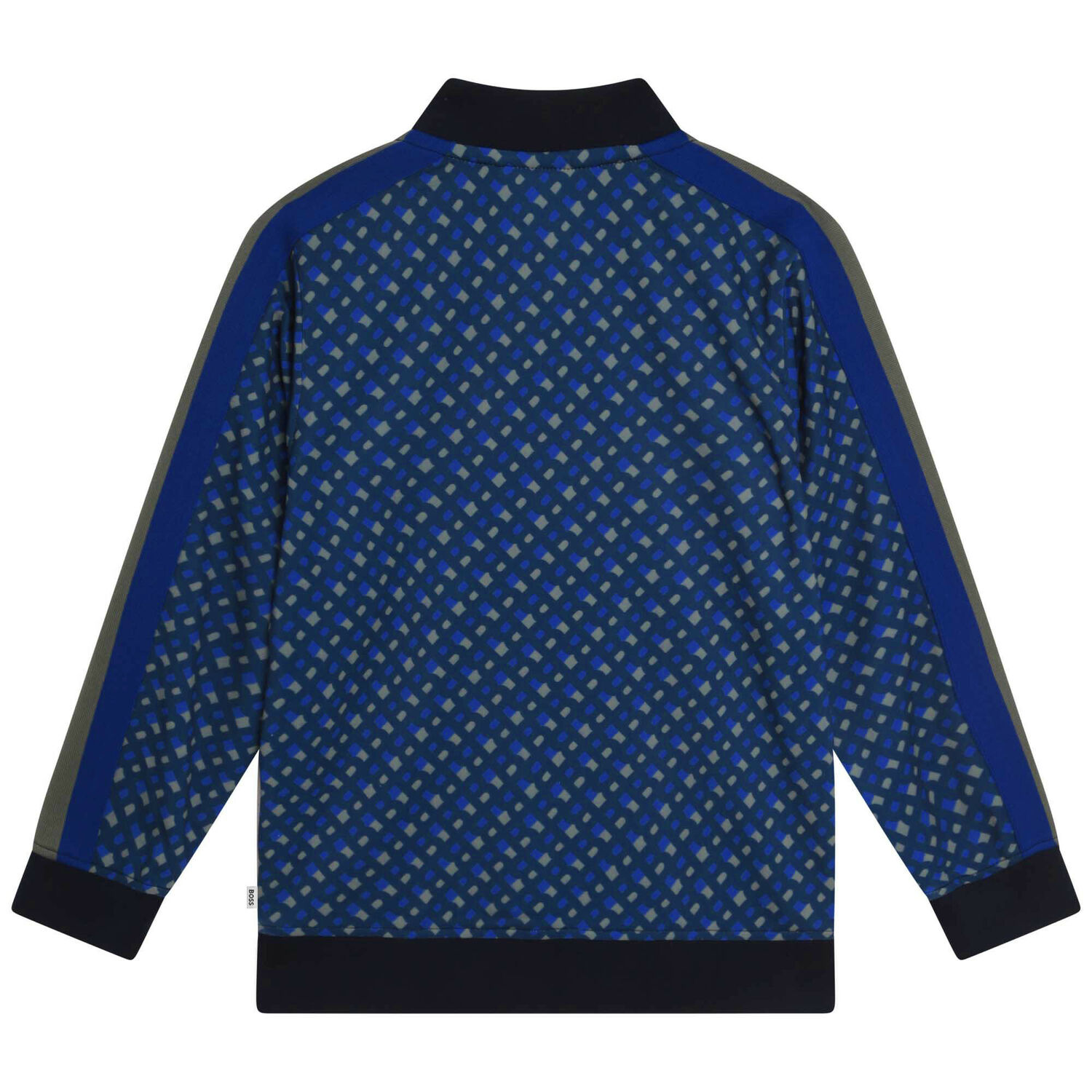 Boys Blue Monogram Logo Zip-Up Top, 1, hi-res image number null