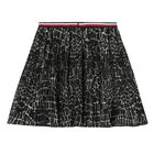 Girls Black Pleated Skirt, 1, hi-res