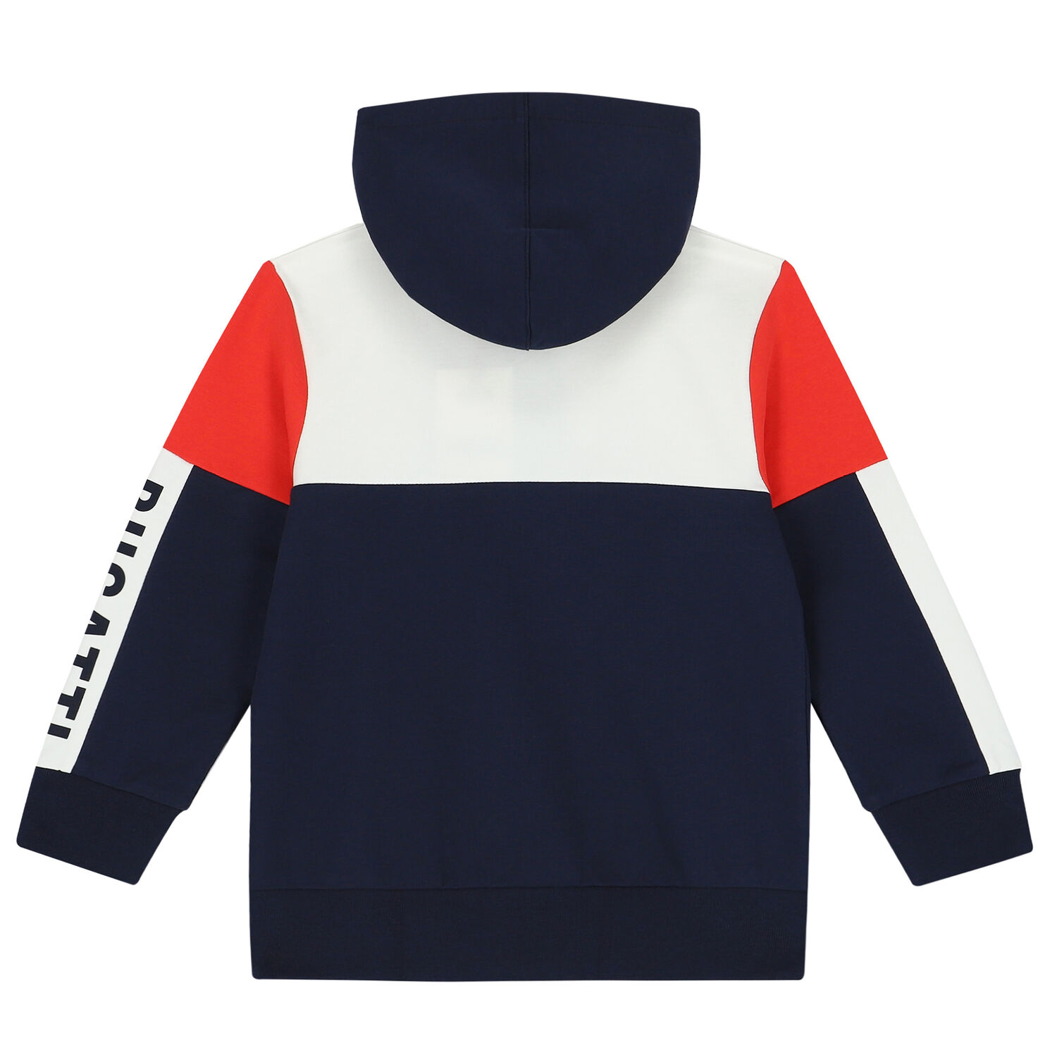 Boys Navy, White & Red Logo Zip Up Top, 1, hi-res