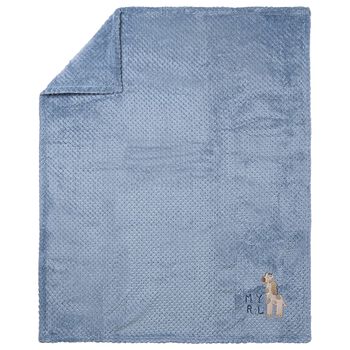 Baby Boys Blue Faux Fur Blanket
