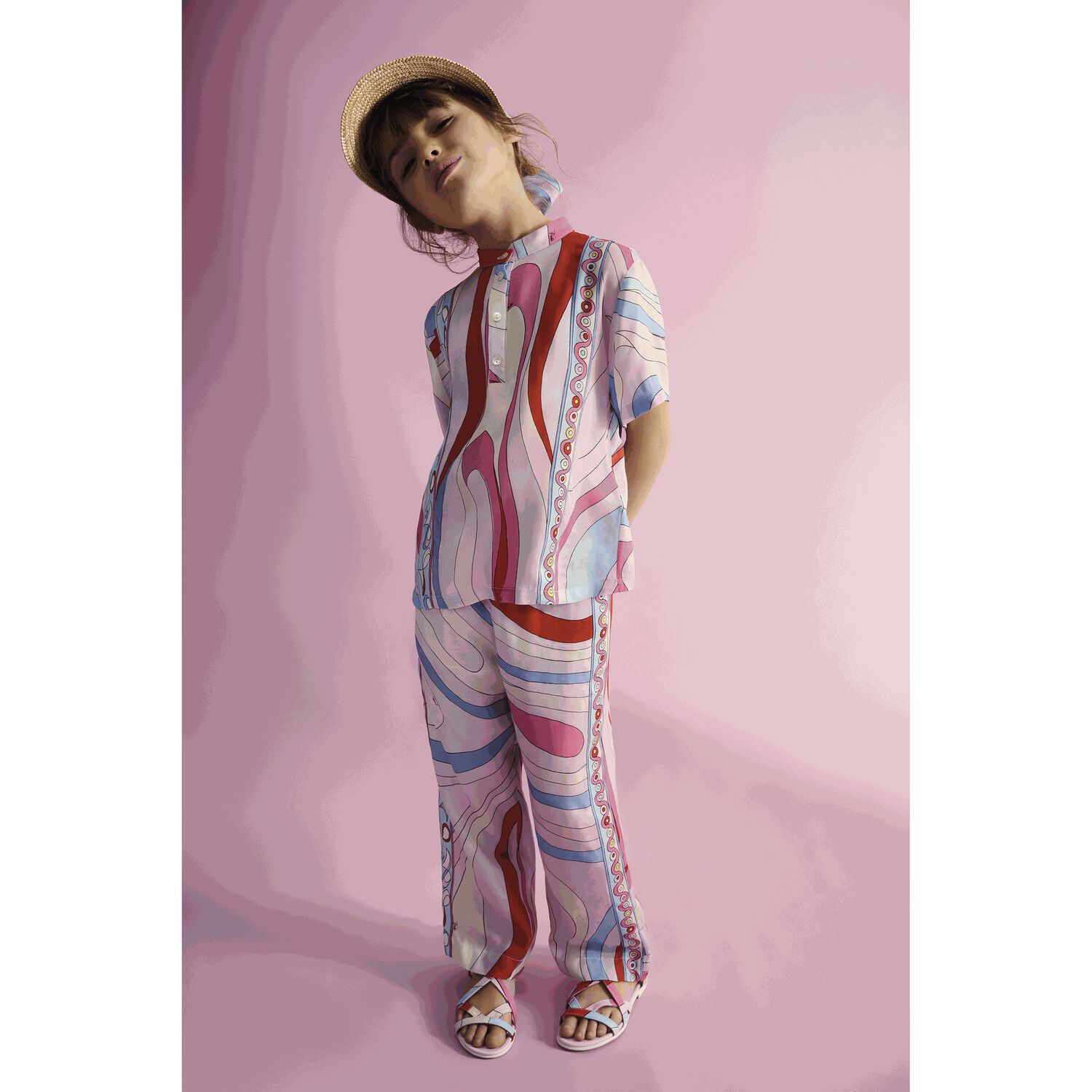 Girls Multi-Coloured Iride Trousers, 1, hi-res image number null