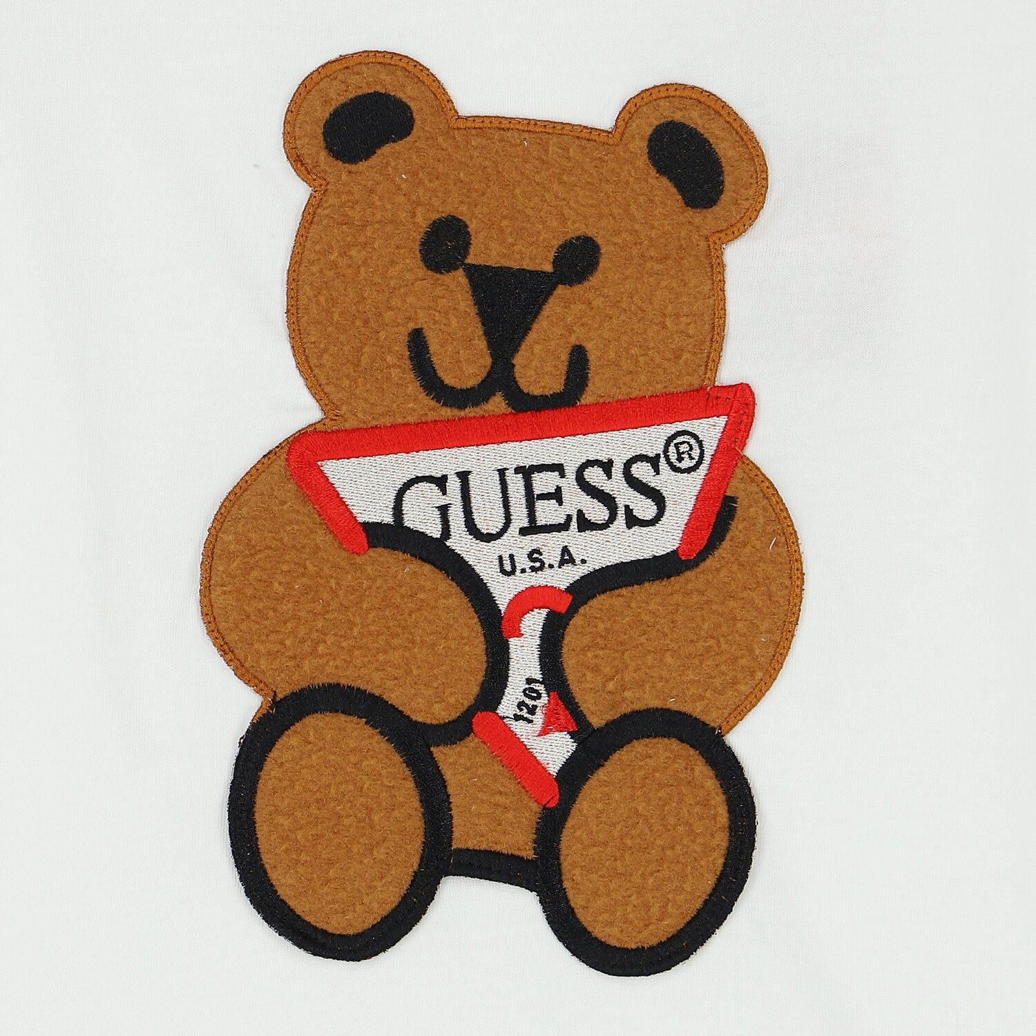 توب بأكمام بشعار تيدي باللون الأبيض للأولاد, 1, hi-res