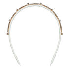 طوق شعر بنات مطرز باللون الأبيض, 2, hi-res