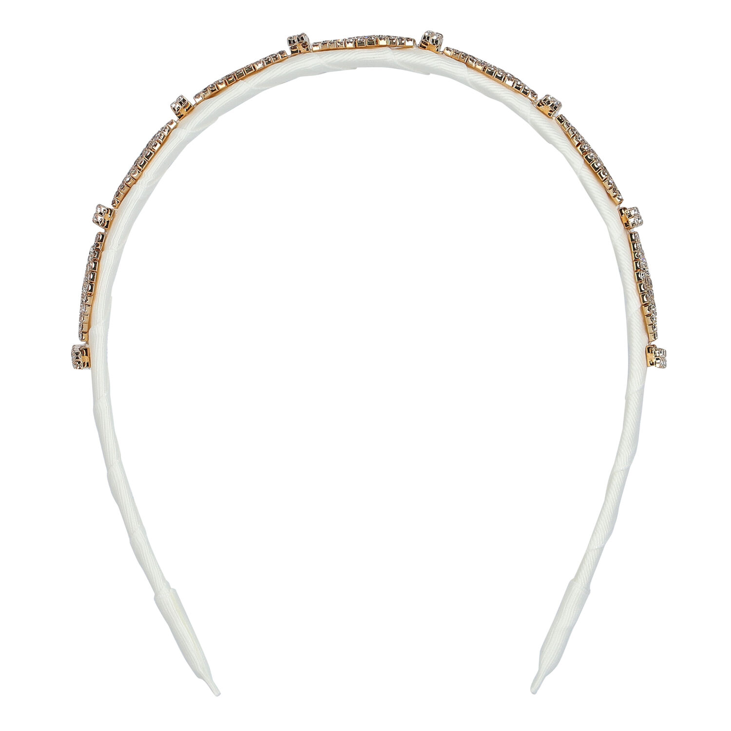 طوق شعر بنات مطرز باللون الأبيض, 2, hi-res image number null