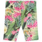 طقم ليغينز بنات بطبعة نباتية, 1, hi-res