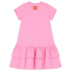 فستان بنات بطبعة حقيبة بالشعار باللون الوردى, 2, hi-res