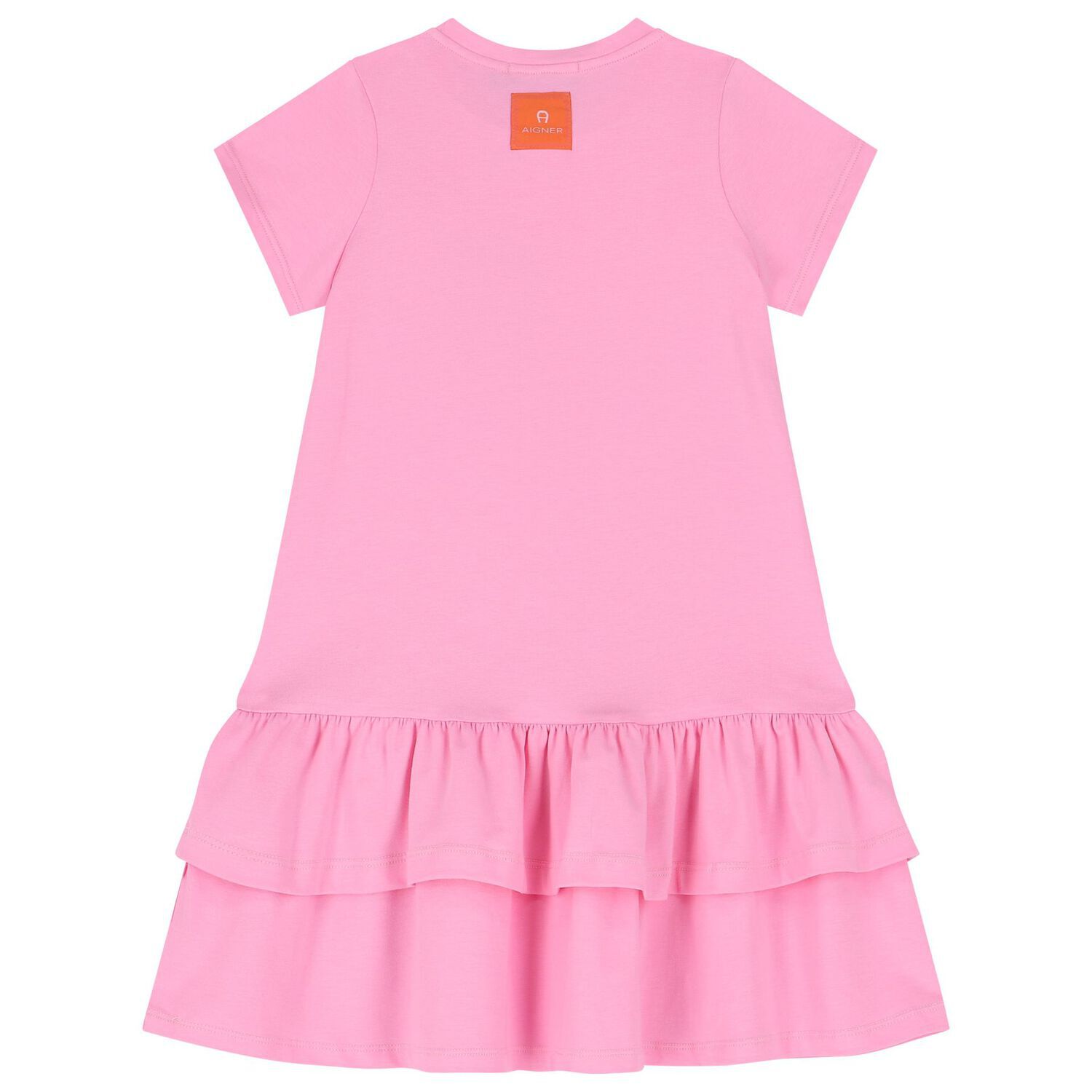 فستان بنات بطبعة حقيبة بالشعار باللون الوردى, 2, hi-res image number null