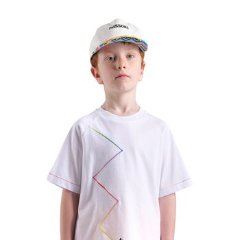 Boys Ivory Logo Zip Zag Cap