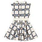 فستان بناتي عاجي بدون أكمام بشعار, 1, hi-res