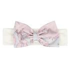 Baby Girls Ivory & Pink Geo Map Bow Headband, 1, hi-res