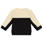 Baby Boys Beige & Black Logo Tracksuit, 1, hi-res