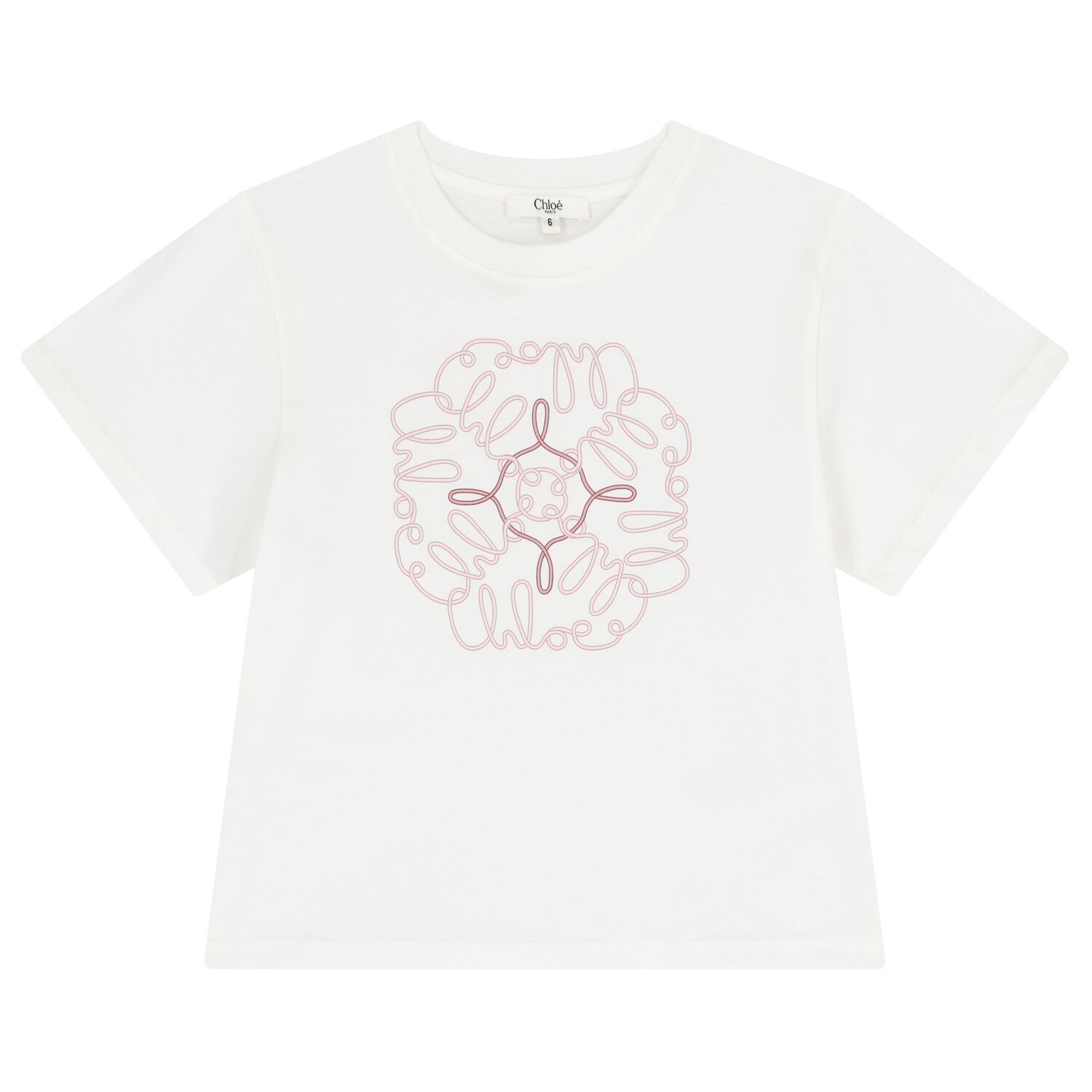 Girls Ivory Logo T-Shirt, 1, hi-res