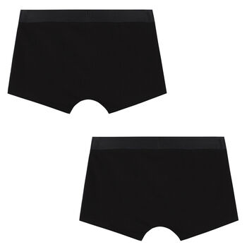 Boys Black Logo Boxer Shorts ( 2-Pack )