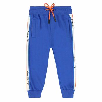 Younger Boys Blue Logo Joggers