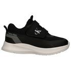 Black Mesh Logo Trainers, 1, hi-res
