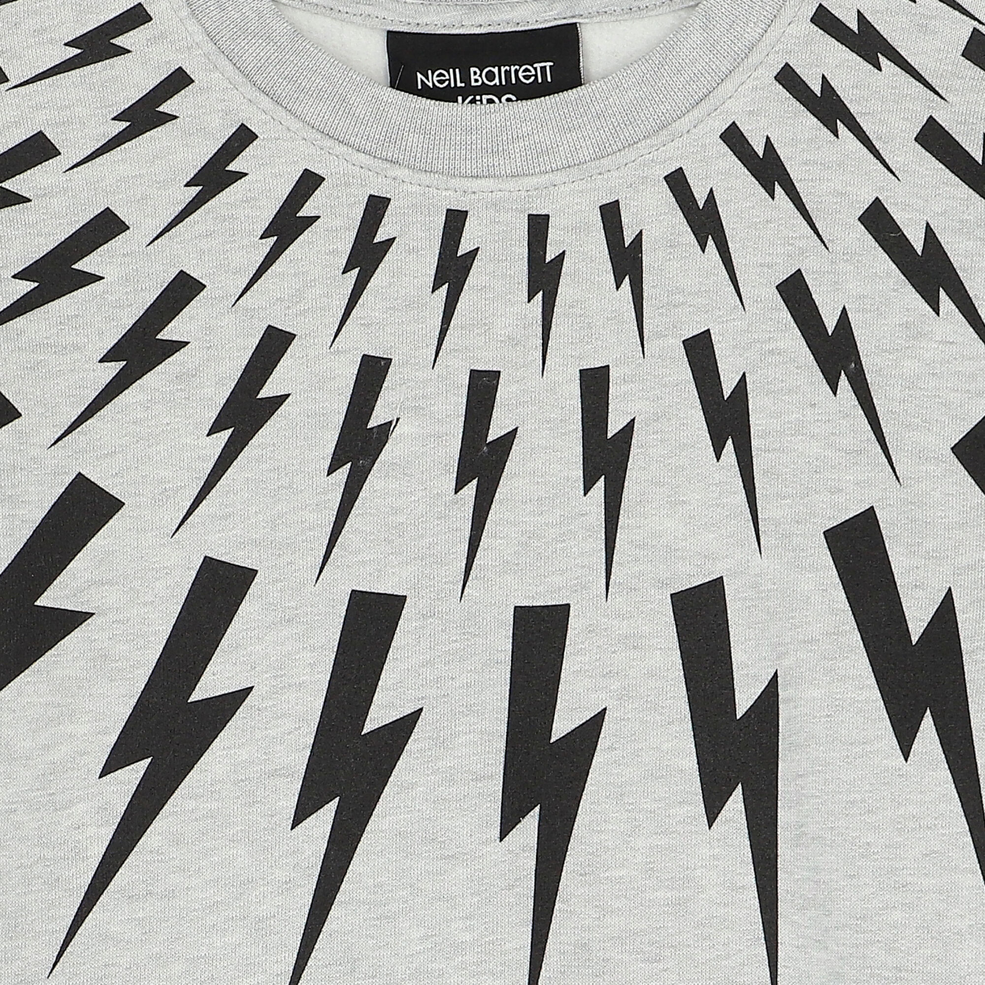 Neil Barrett Boys Grey Thunderbolt Sweatshirt Junior Couture UAE