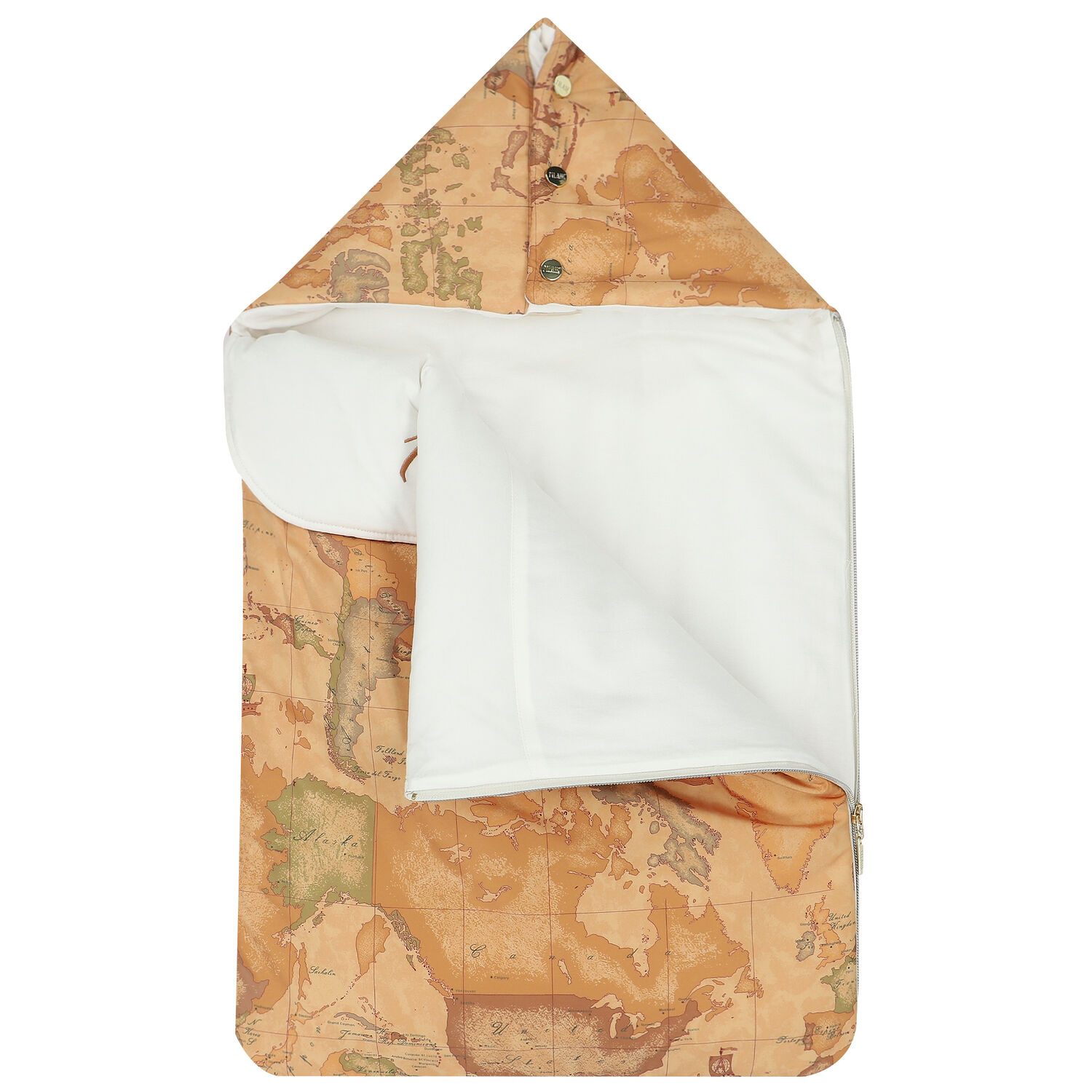 Beige & Ivory Geo Map Baby Nest, 3, hi-res