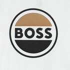 توب أولاد بأكمام بالشعار باللون الأبيض, 2, hi-res