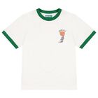 Boys Ivory Elephant Logo T-Shirt, 1, hi-res