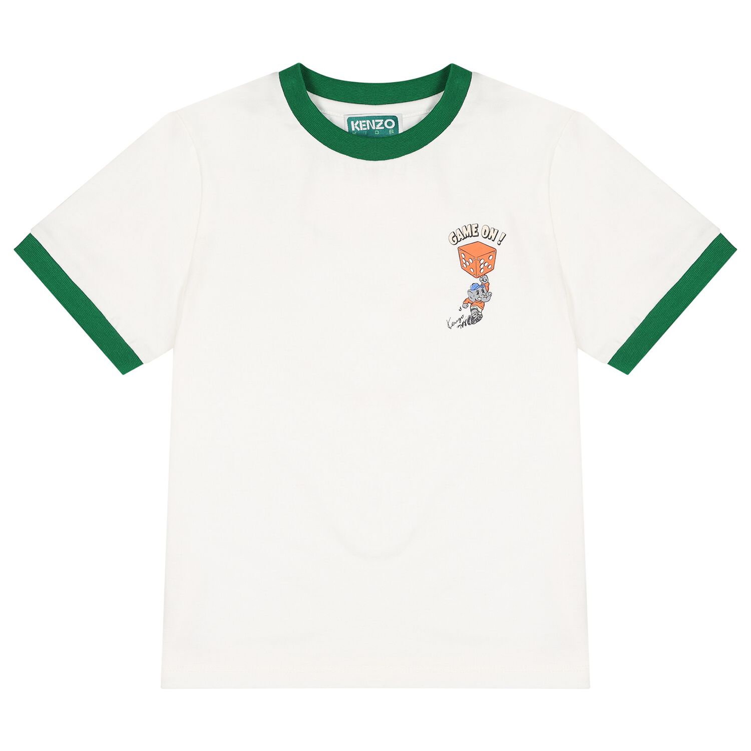 Boys Ivory Elephant Logo T-Shirt, 1, hi-res