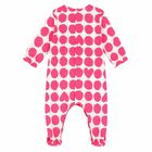 Baby Girls White & Pink Babygrow, 1, hi-res