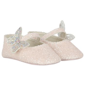 Baby Girls Pink Butterfly Shoes