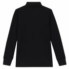 تيشيرت بولو بالشعار باللون الاسود للاولاد, 2, hi-res