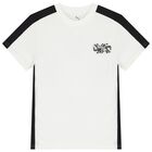 Boys White & Black Logo T-Shirt, 2, hi-res