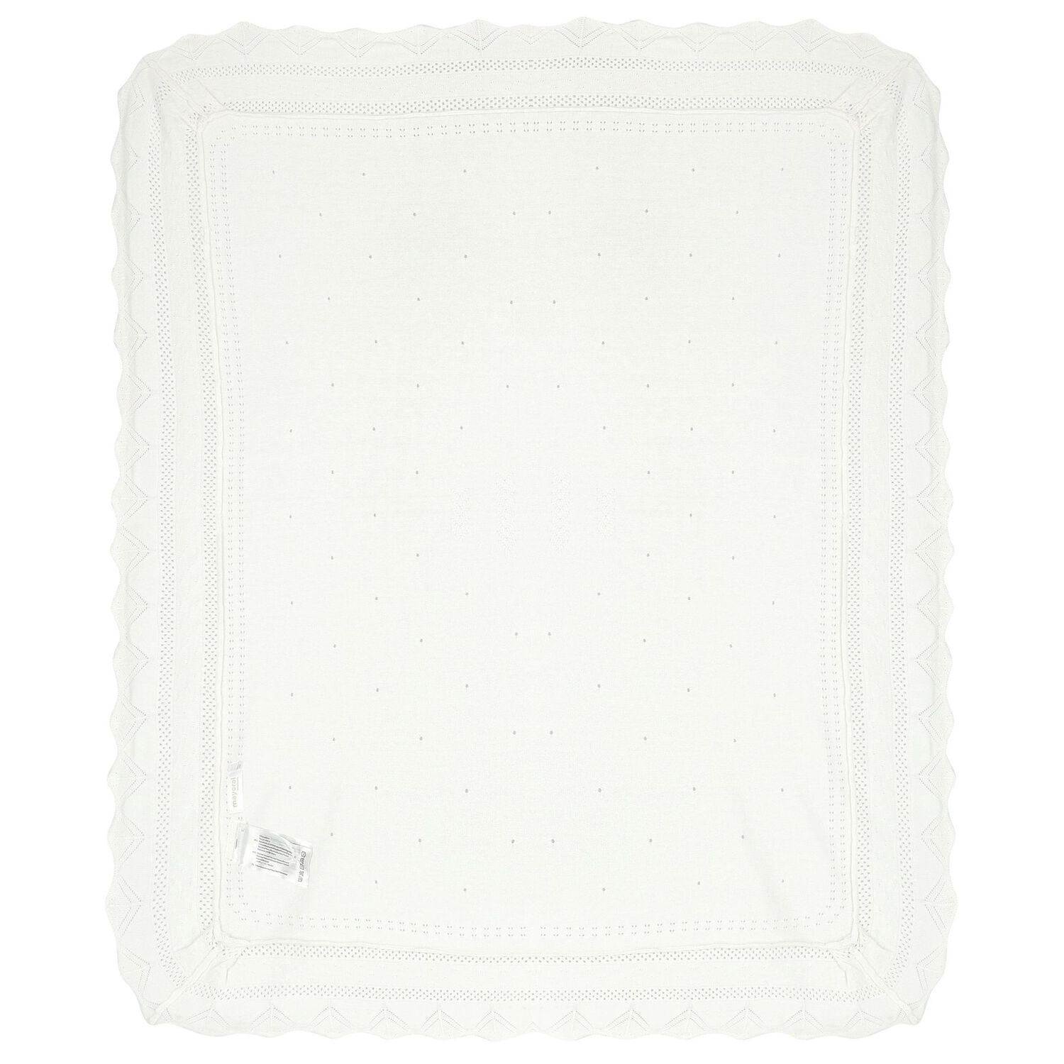 Beige Knitted Baby Blanket, 3, hi-res