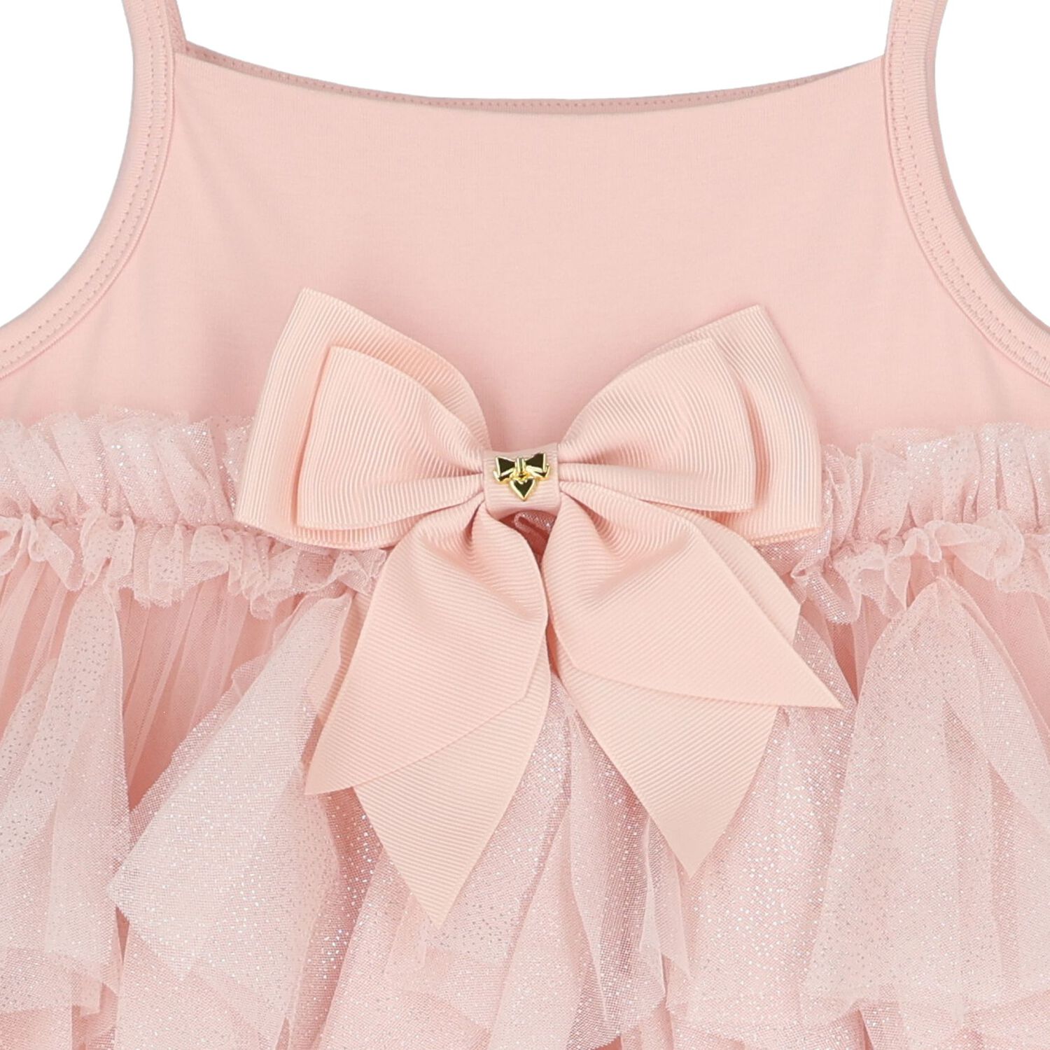 Girls Pink Tulle Ruffles Dress, 2, hi-res
