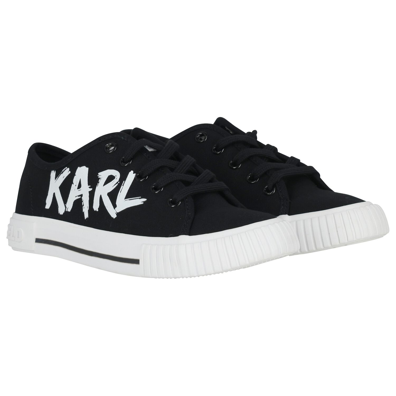 حذاء رياضي بالشعار باللونين الاسود و الابيض للاولاد, 1, hi-res