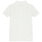 Boys White Logo Polo Shirt , 1, hi-res