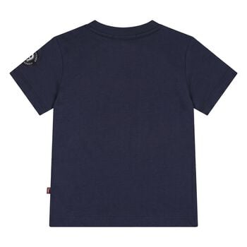 Younger Boys Navy Blue Logo T-Shirt