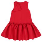 Girls Red Bow Dress, 1, hi-res