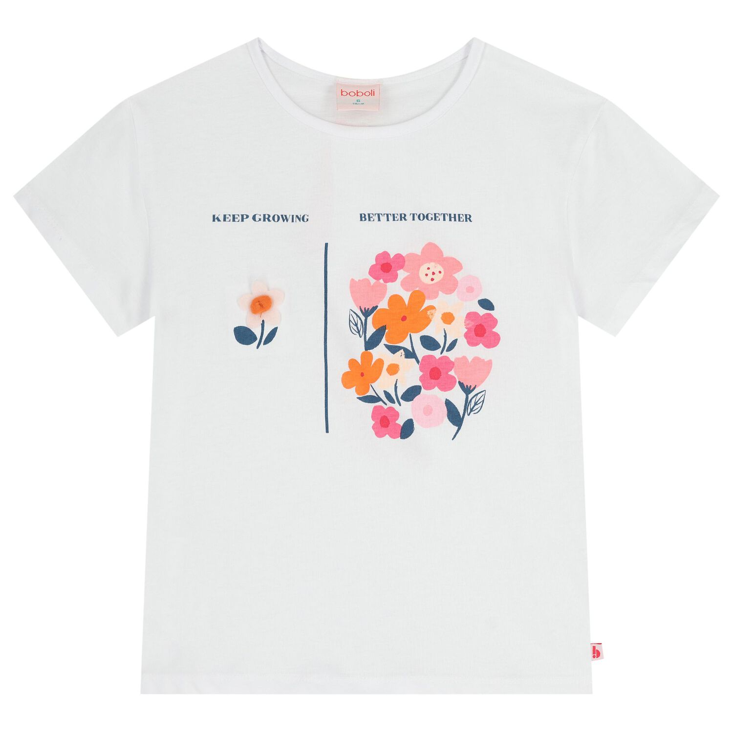 Girls White & Red Floral Shorts Set, 1, hi-res