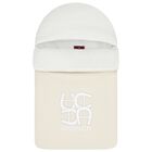 Beige & White Logo Baby Nest, 1, hi-res