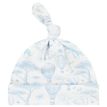 Baby Boys White & Blue Africa Hat