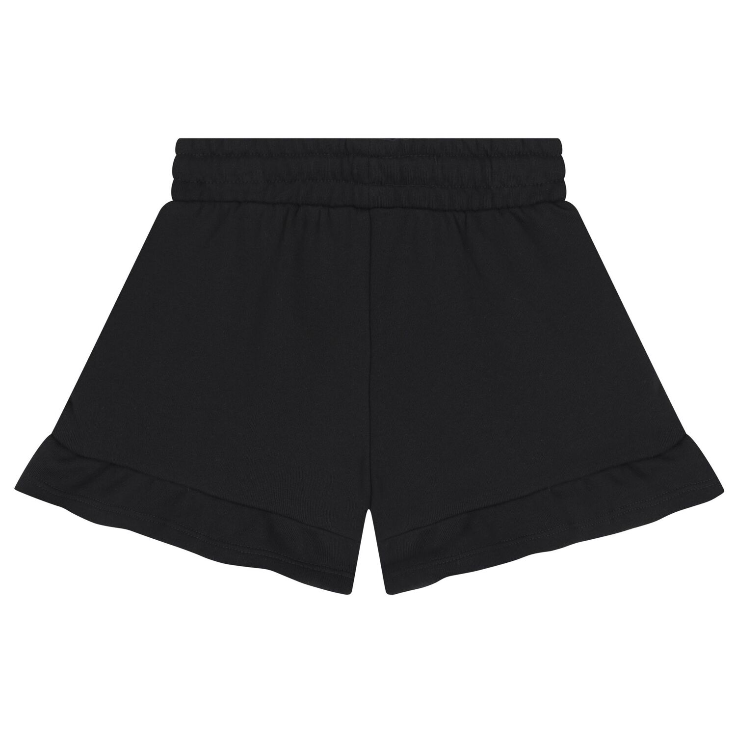 Girls Black Teddy Bear Logo Shorts Set, 1, hi-res