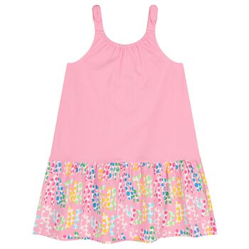 Girls Pink Logo Dress