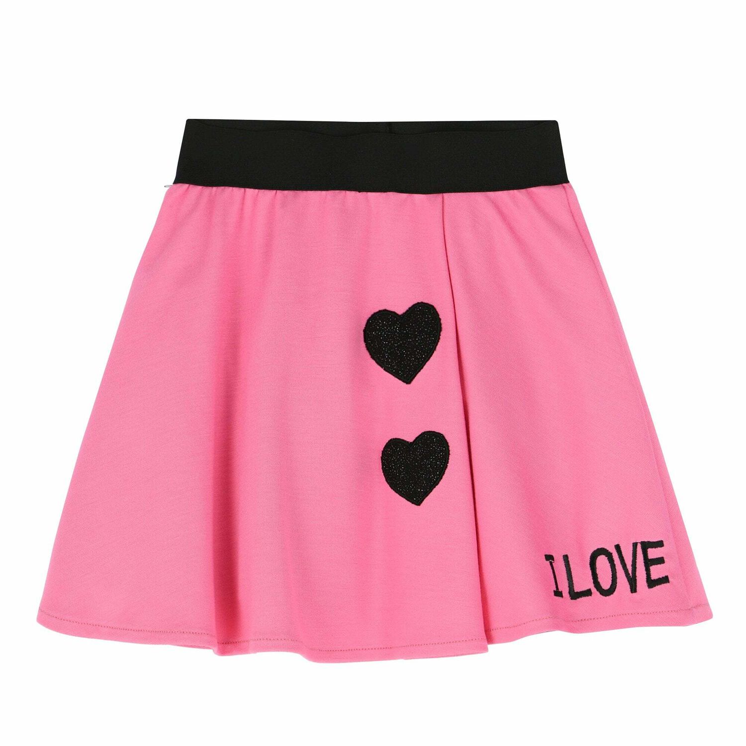 Girls Pink & Black Logo Skirt, 1, hi-res image number null