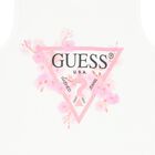 Girls White Logo Cherry Blossom Dress, 1, hi-res